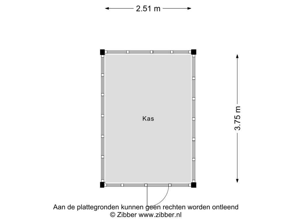 View floorplan of Kas of Bronkhorsterweg 31