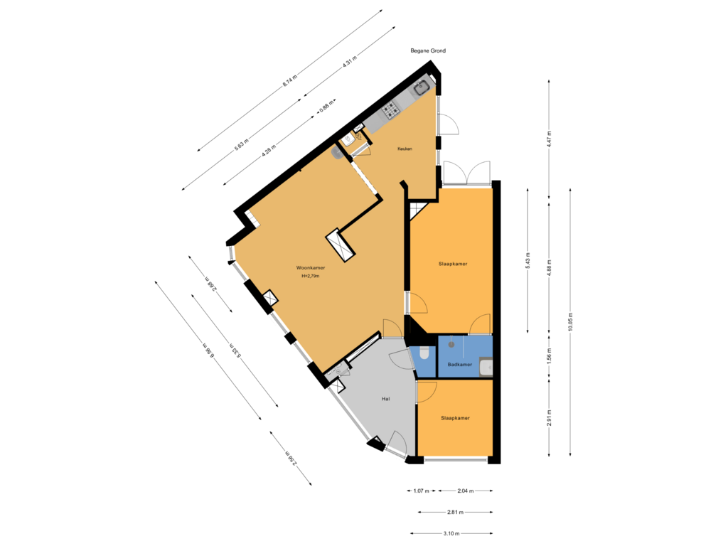 Bekijk plattegrond van Begane Grond van van Naeltwijckstraat 86