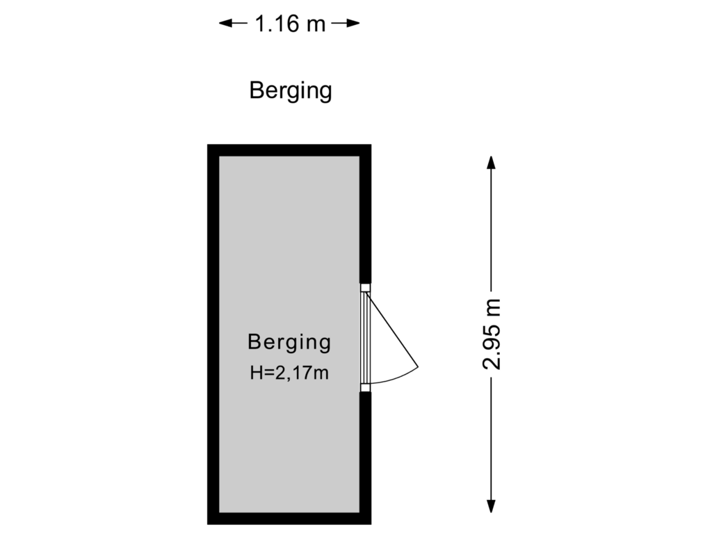 Bekijk plattegrond van Berging van van Naeltwijckstraat 86