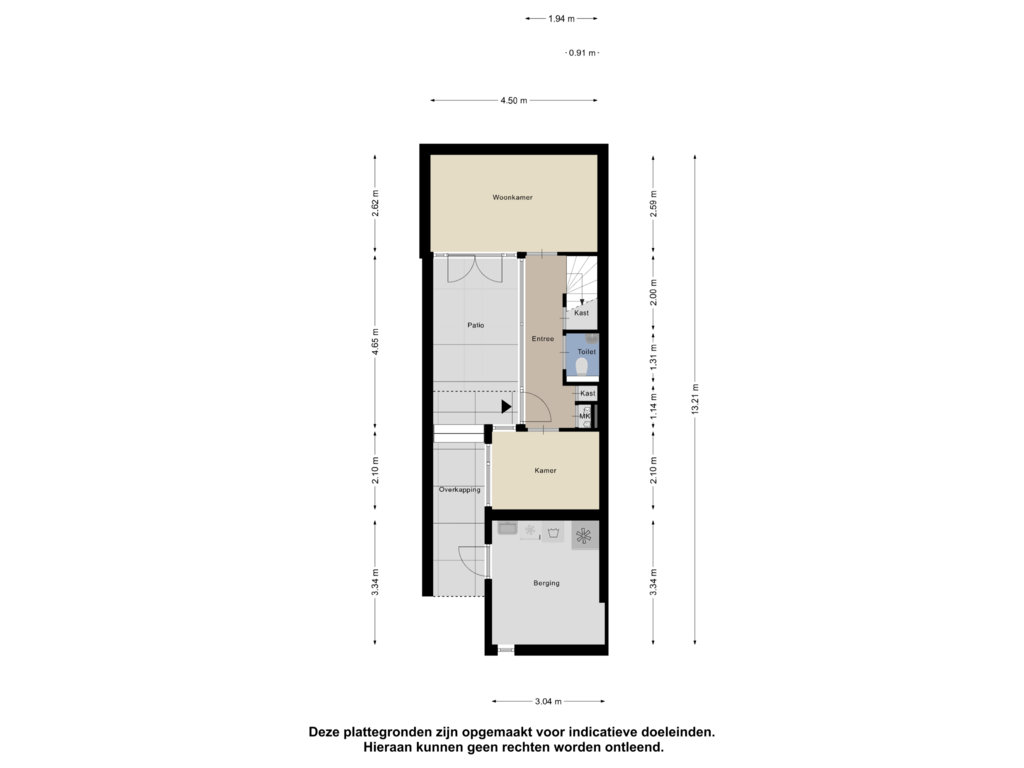 Bekijk plattegrond van Begane Grond van Grasveld 58