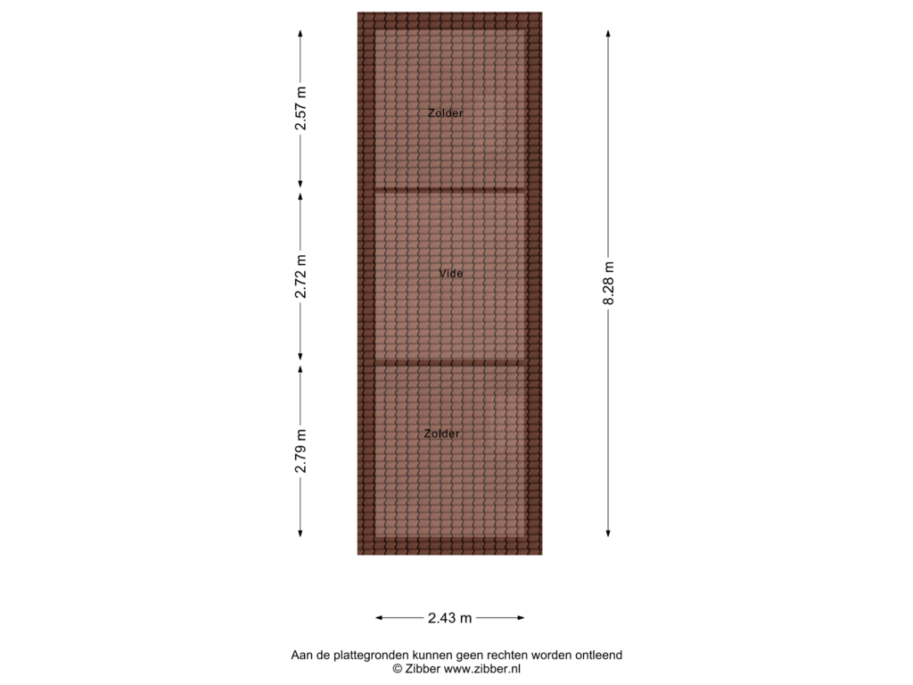 View floorplan of Zolder of Generaal Winkelmanstraat 164