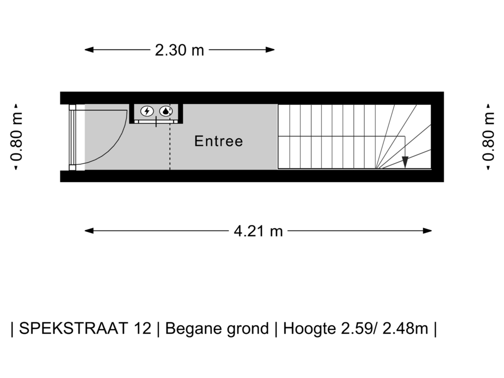 Bekijk plattegrond van Begane grond van Spekstraat 12