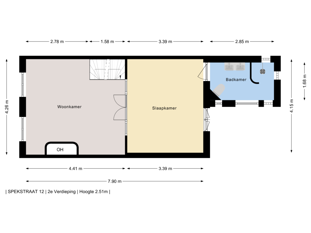 Bekijk plattegrond van 2e Verdieping van Spekstraat 12