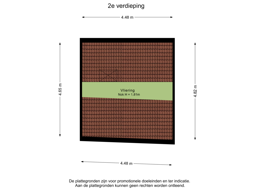 Bekijk plattegrond van 2e verdieping van Smidstraat 14