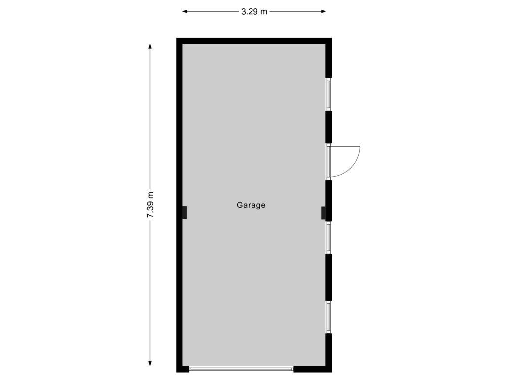 Bekijk plattegrond van Garage van Flessenbergerweg 33