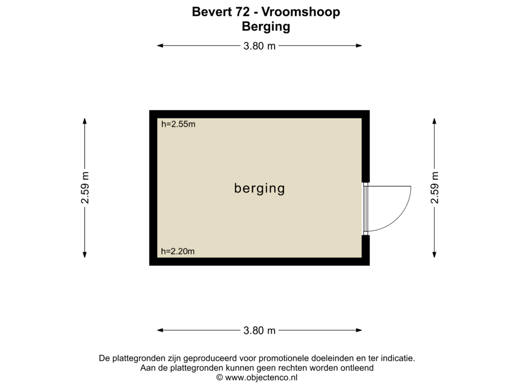 View floorplan of BERGING of Bevert 72