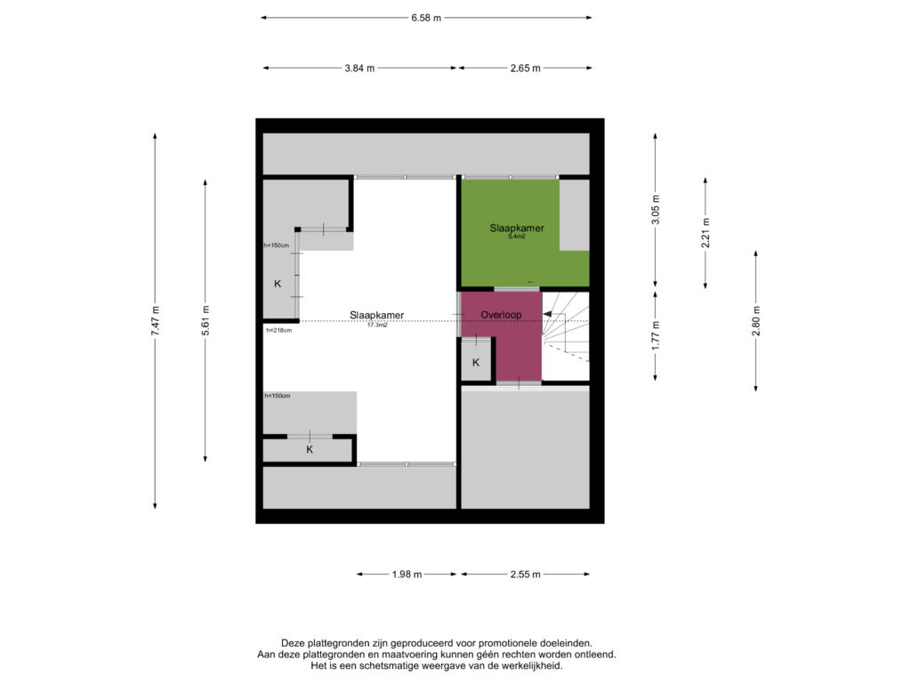 Bekijk plattegrond van Zolder van Sleedoornstraat 19