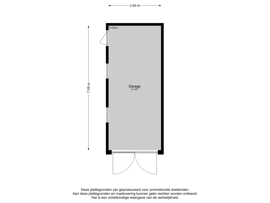 Bekijk plattegrond van Garage van Sleedoornstraat 19