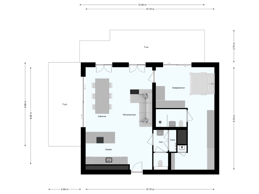 Bekijk plattegrond van Perceeltekening van Poeldijkstraat 259