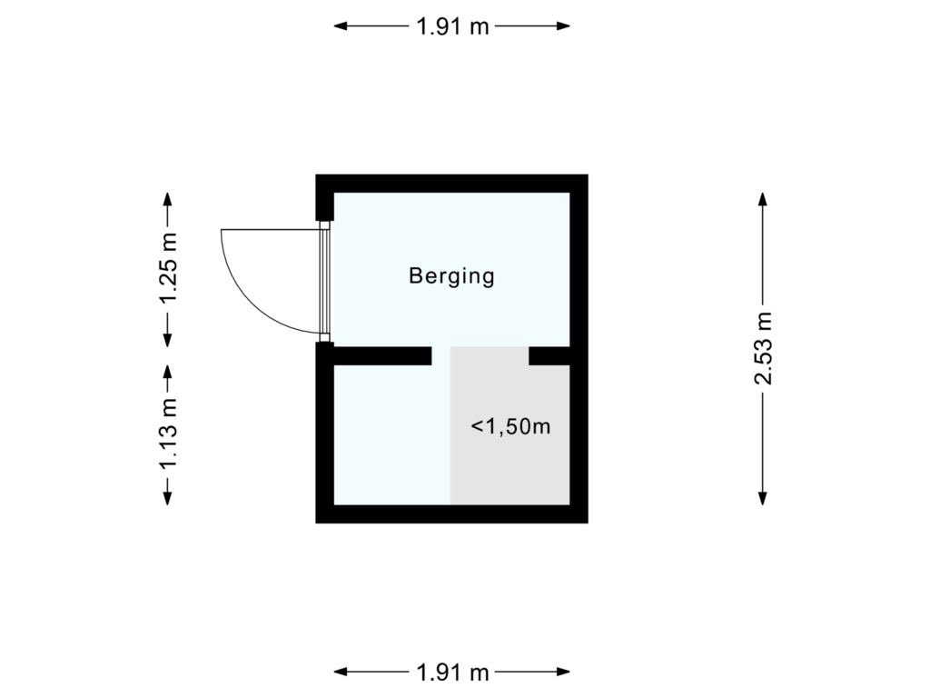 Bekijk plattegrond van Berging van Poeldijkstraat 259