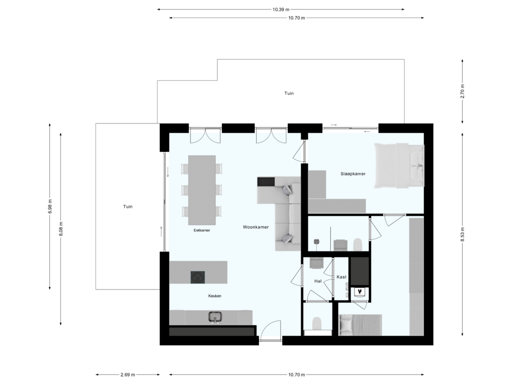 Bekijk plattegrond van Perceeltekening alternatief van Poeldijkstraat 259