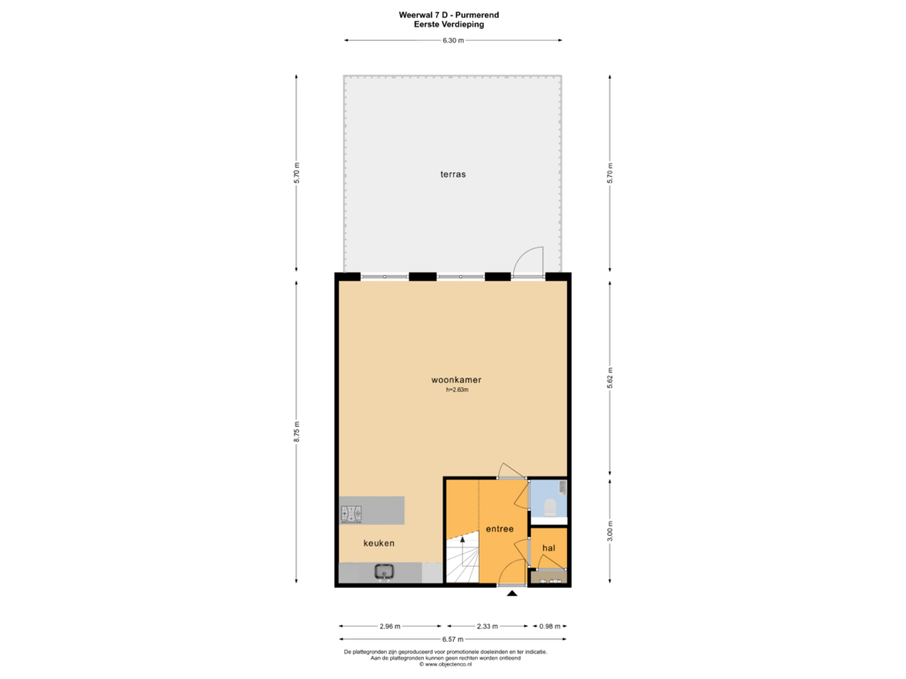 View floorplan of Eerste Verdieping of Weerwal 7-D