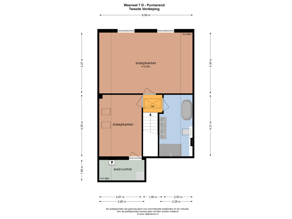 View floorplan of Tweede Verdieping of Weerwal 7-D