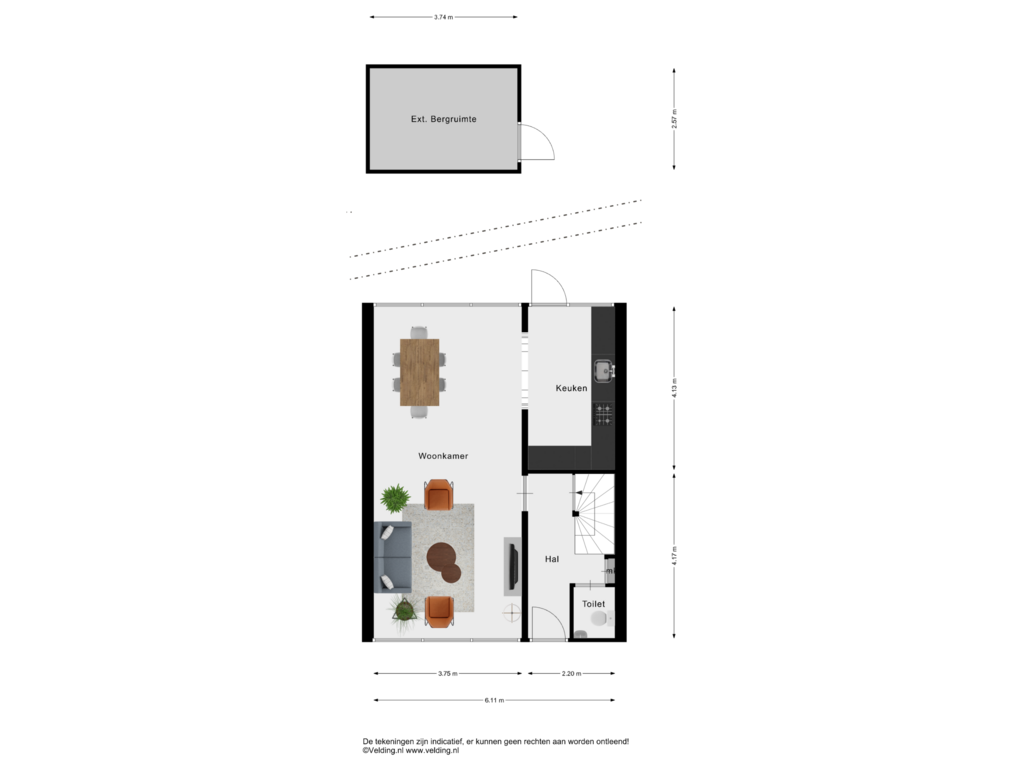 Bekijk plattegrond van Woonlaag 1 van Tolhuis 35