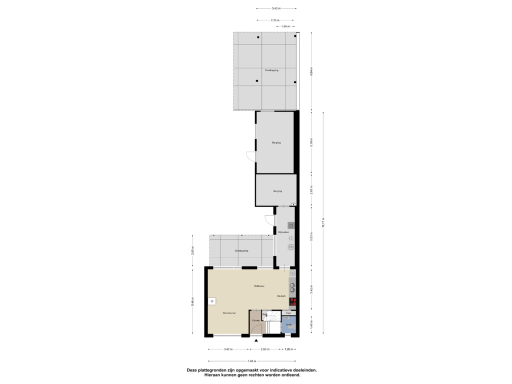 Bekijk plattegrond van Begane Grond van Burgemeester Rensstraat 22