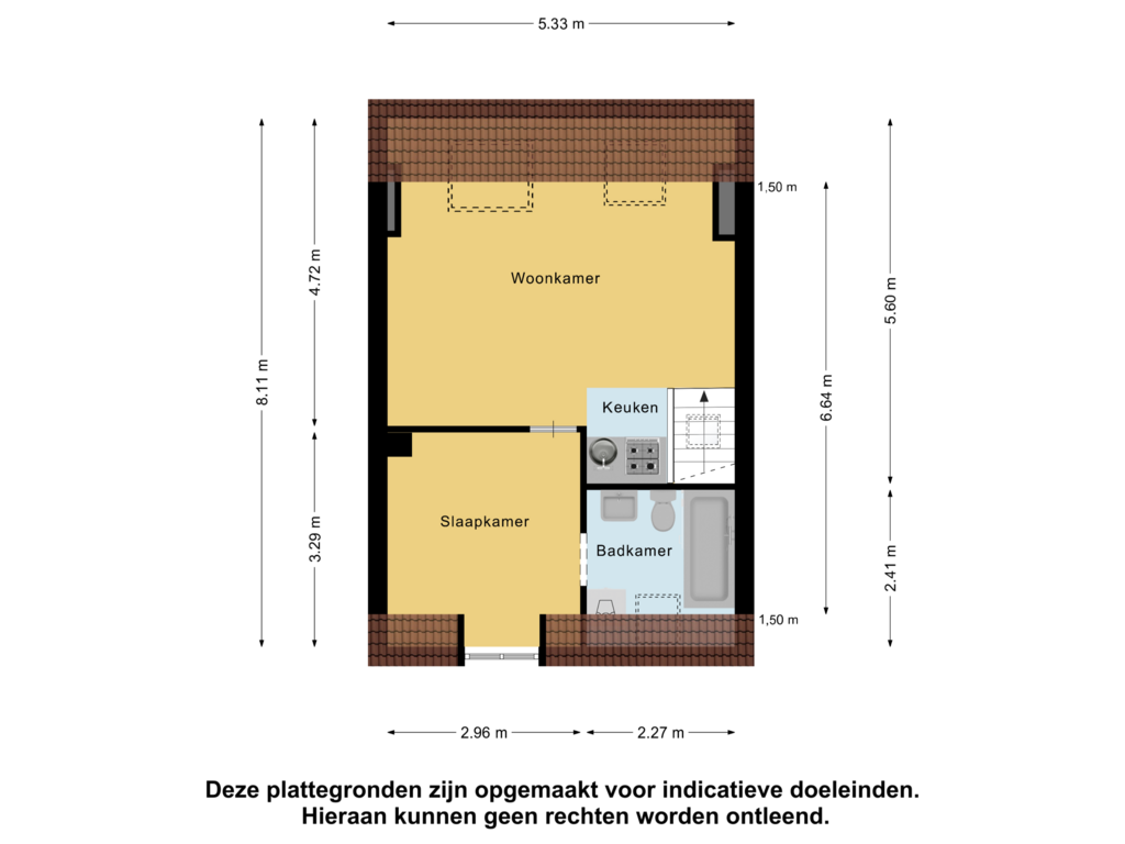 Bekijk plattegrond van Tweede Verdieping van Westergracht 99-B