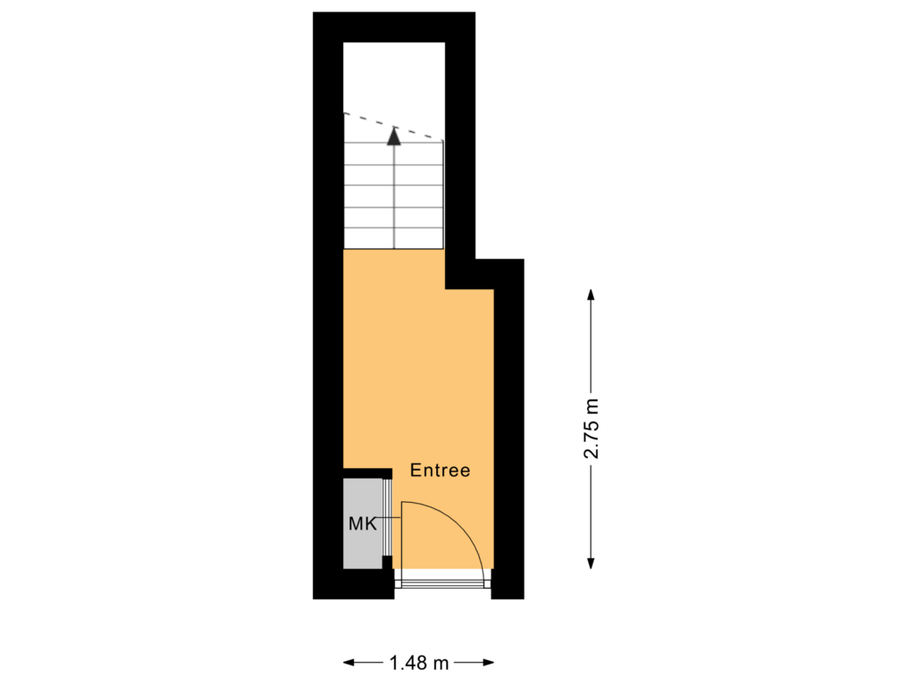 View floorplan of Begane grond of Oud-Bodegraafseweg 24