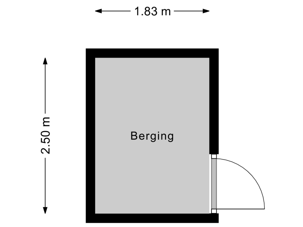 View floorplan of Berging of Oud-Bodegraafseweg 24