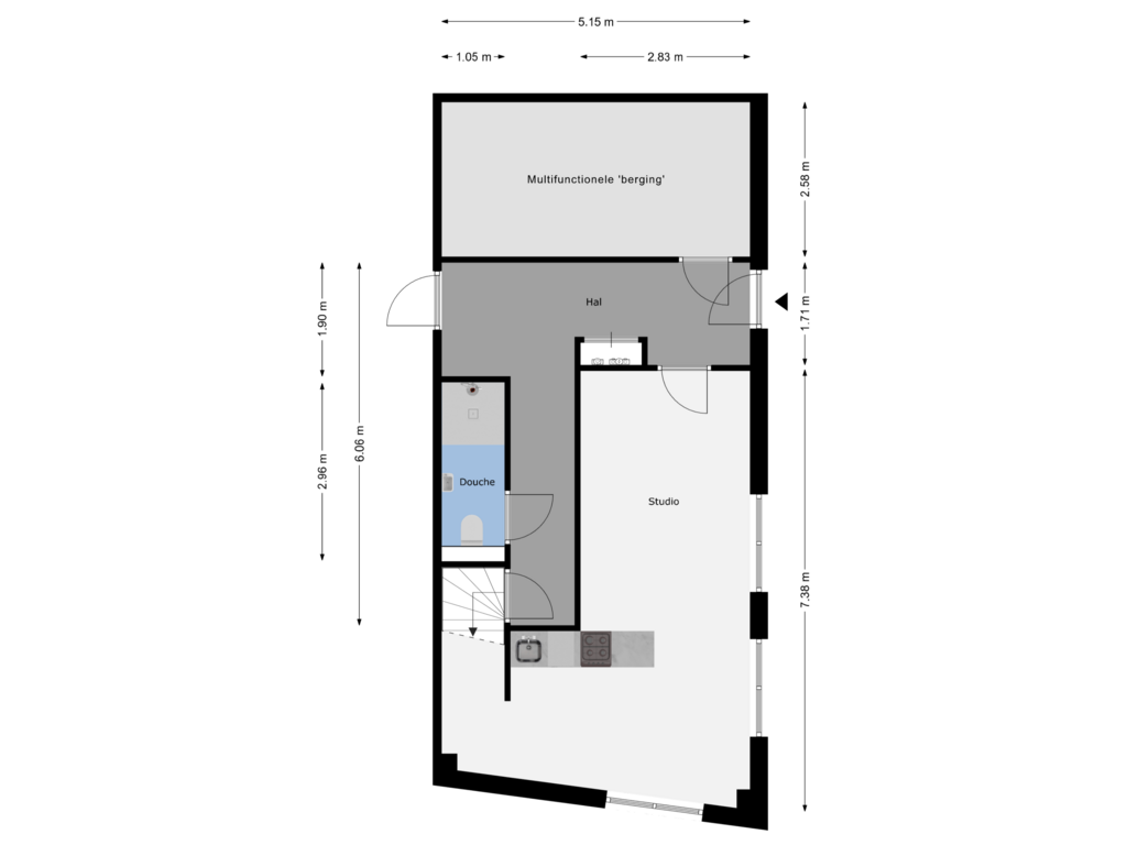 Bekijk plattegrond van Begane Grond van Gentastraat 46