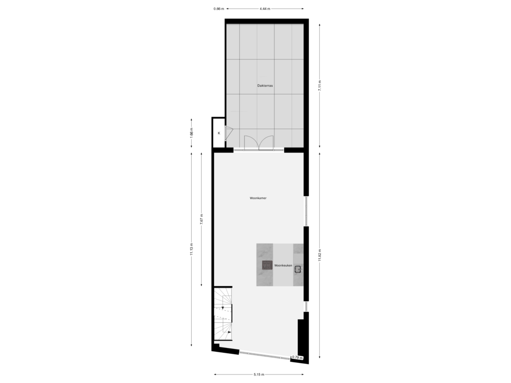 Bekijk plattegrond van 1e Verdieping van Gentastraat 46