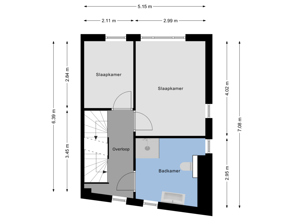 Bekijk plattegrond van 2e Verdieping van Gentastraat 46