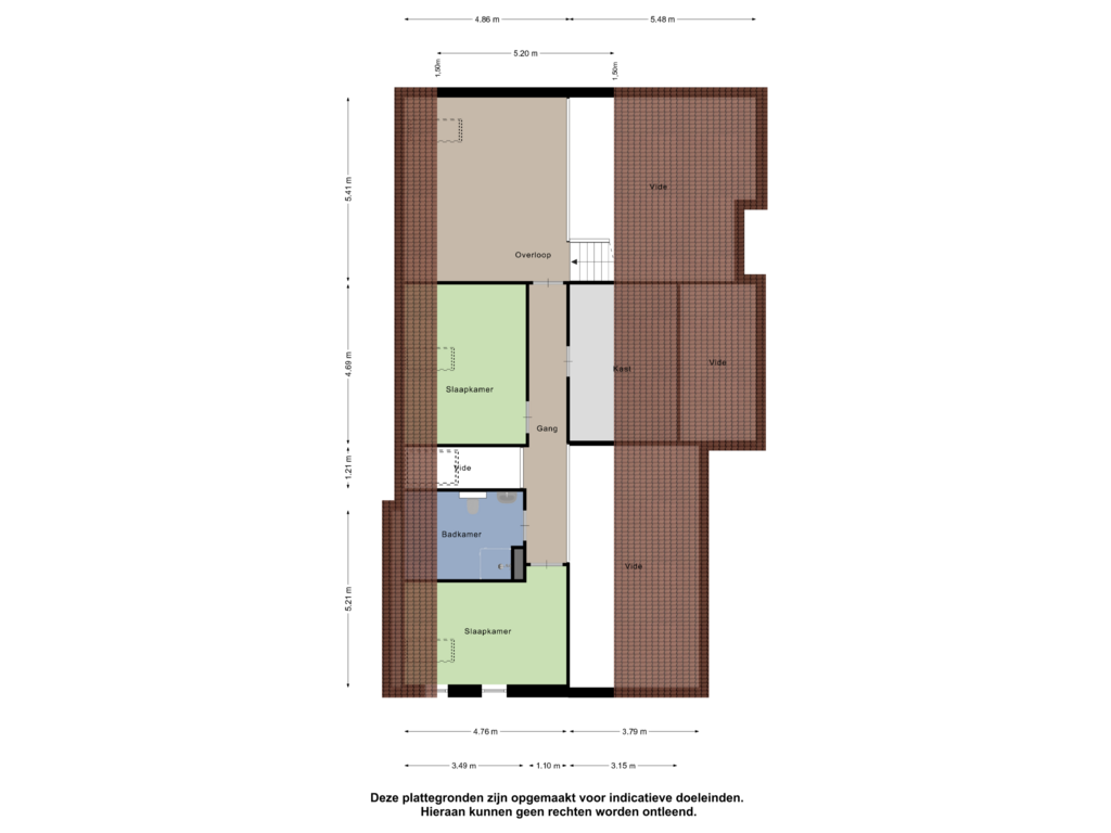 Bekijk plattegrond van Eerste Verdieping van Het Veldje 18