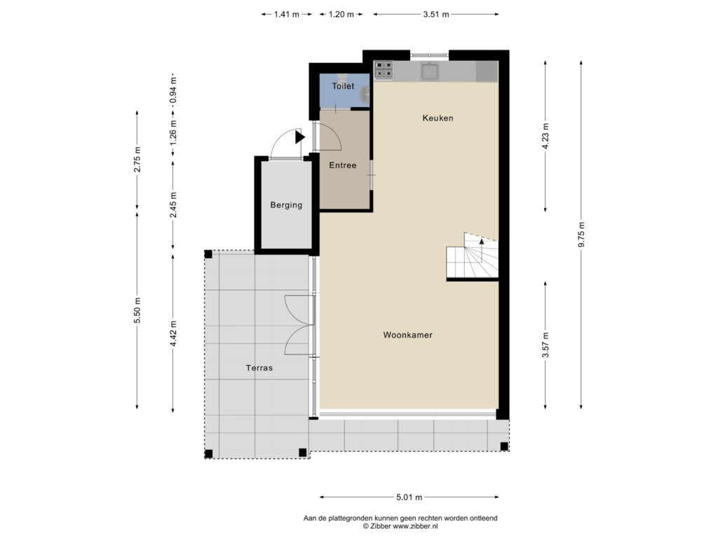 Bekijk plattegrond van Begane grond van Verlengde Breevaart 66