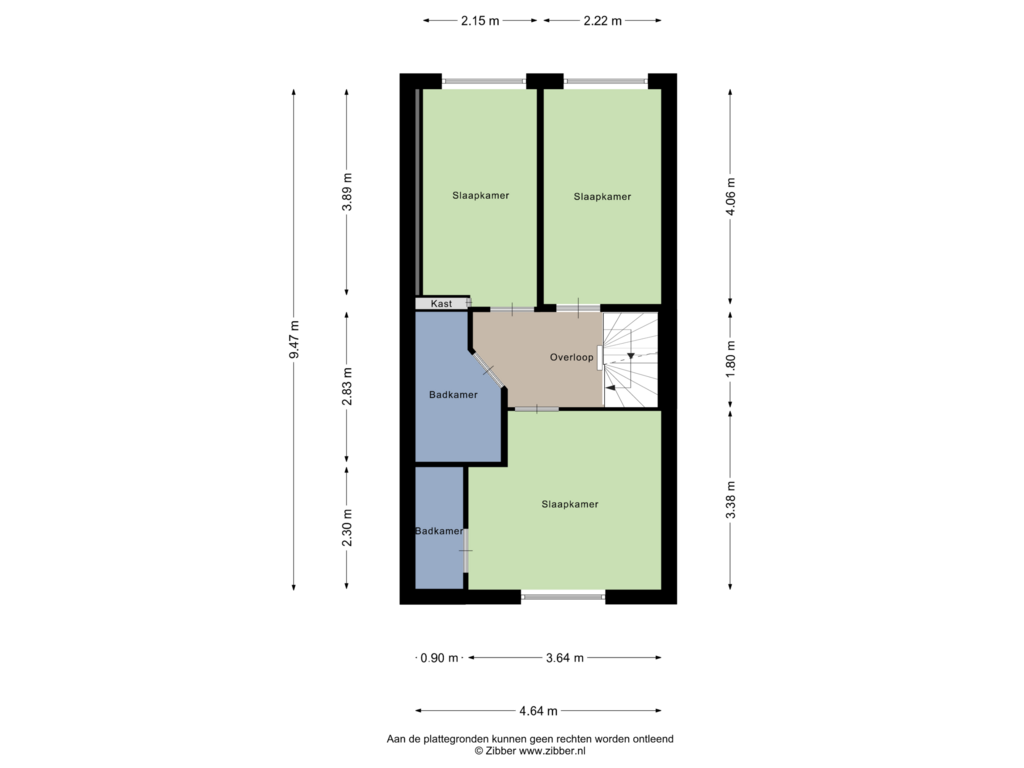 Bekijk plattegrond van - 1 Verdieping van Verlengde Breevaart 66