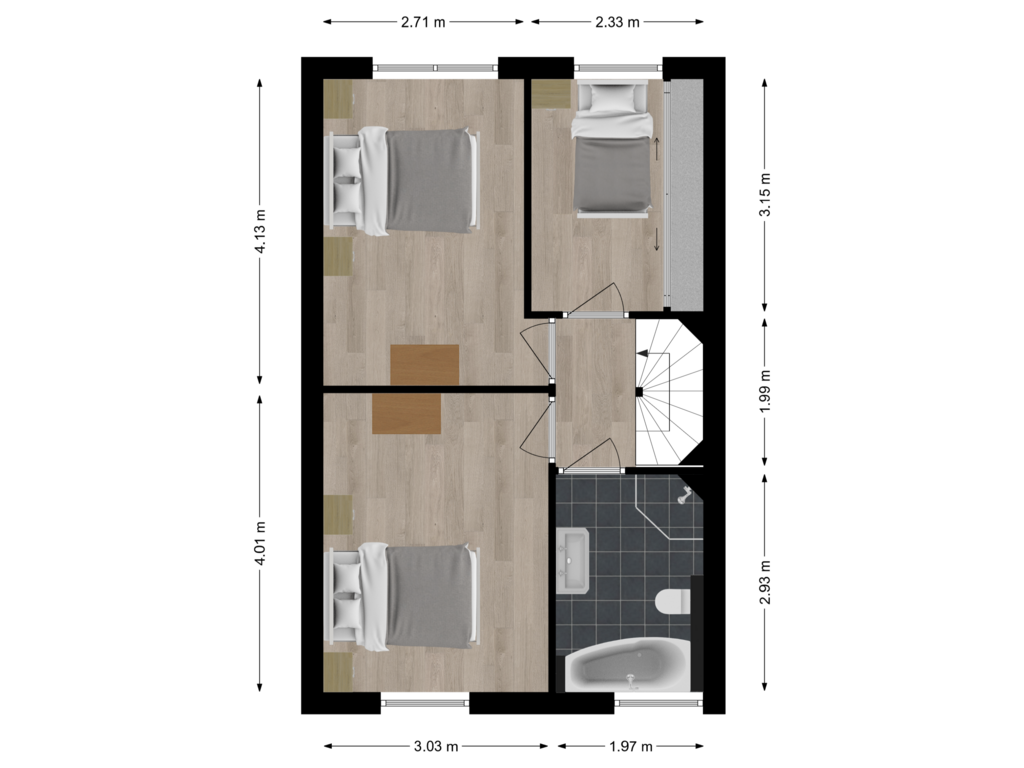 Bekijk plattegrond van Eerste verdieping van Lochemstraat 3