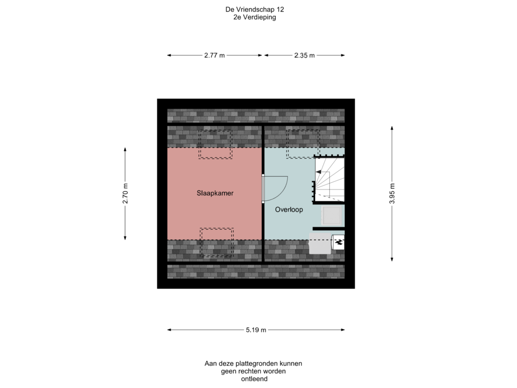 View floorplan of 2e Verdieping of de Vriendschap 12