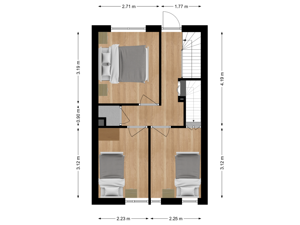 Bekijk plattegrond van Eerste verdieping van Sint Janstraat 5