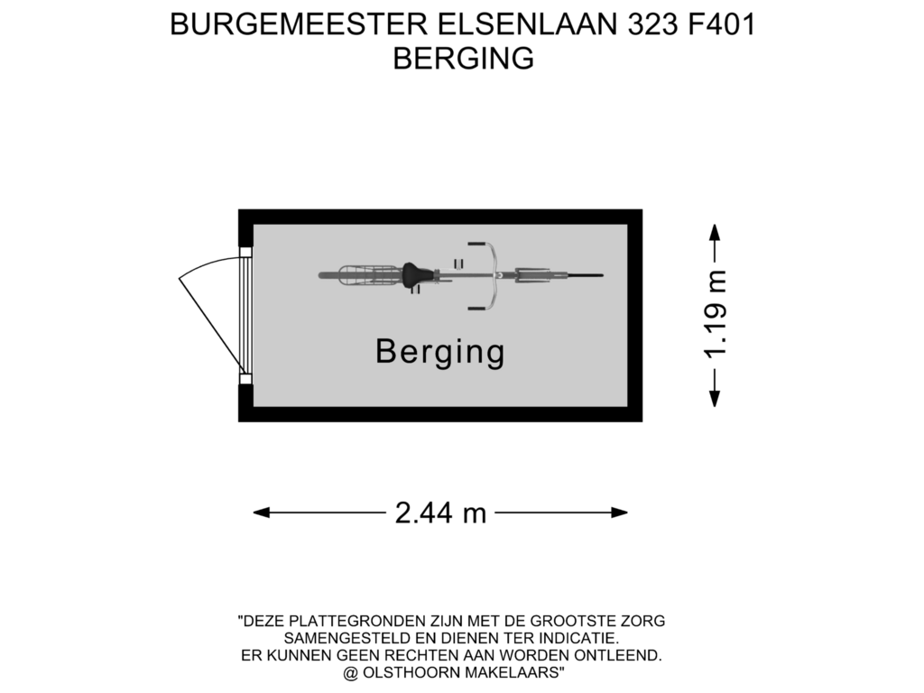 Bekijk plattegrond van Berging van Burgemeester Elsenlaan 323-F401