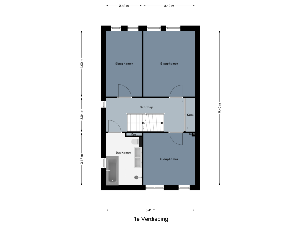 Bekijk plattegrond van 1e Verdieping van Damast 6