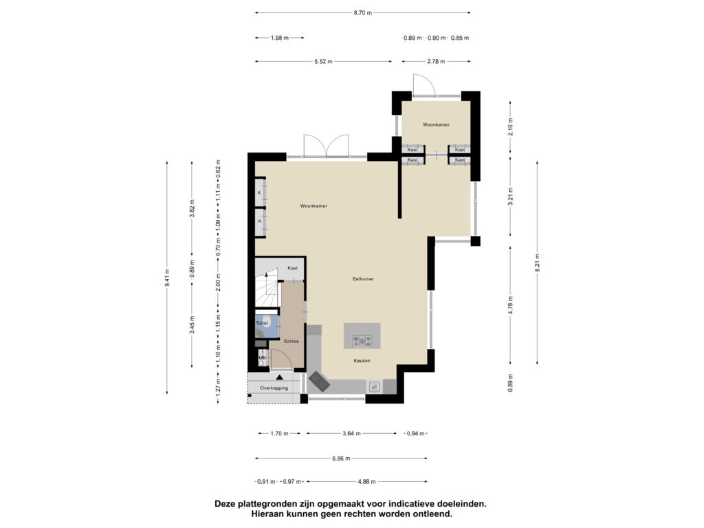 Bekijk plattegrond van Begane Grond van Mozartlaan 25