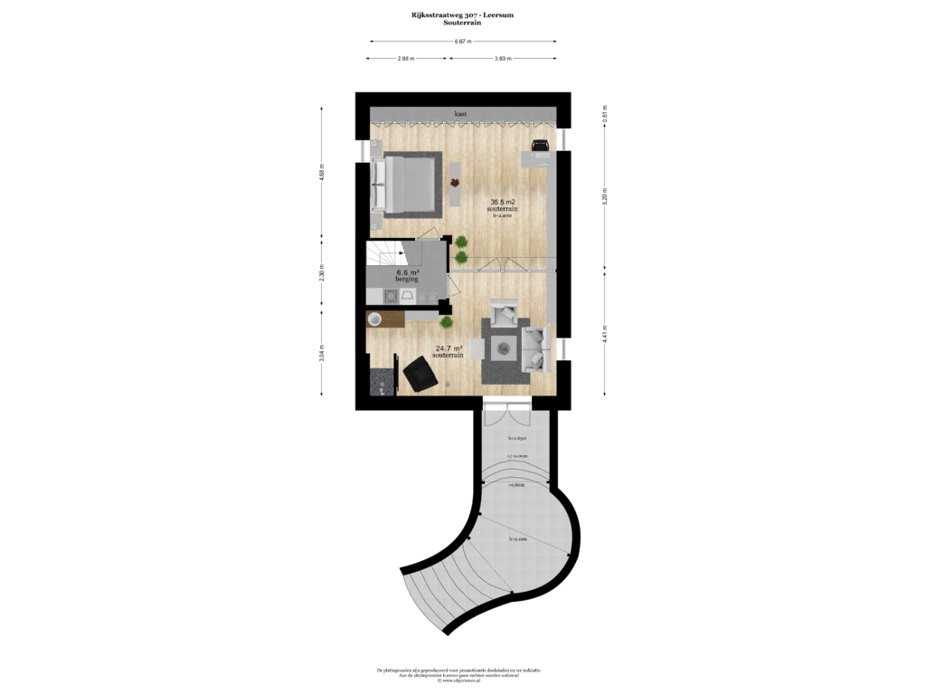 View floorplan of SOUTERRAIN of Rijksstraatweg 307