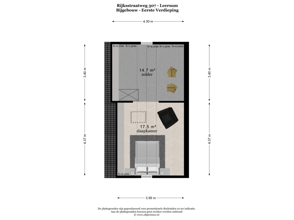 View floorplan of BIJGEBOUW - EERSTE VERDIEPING of Rijksstraatweg 307