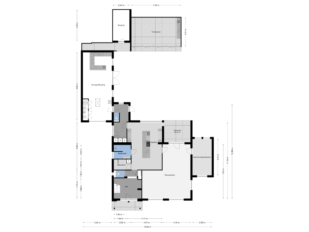 Bekijk plattegrond van Begane Grond van Kraaiendonk 3