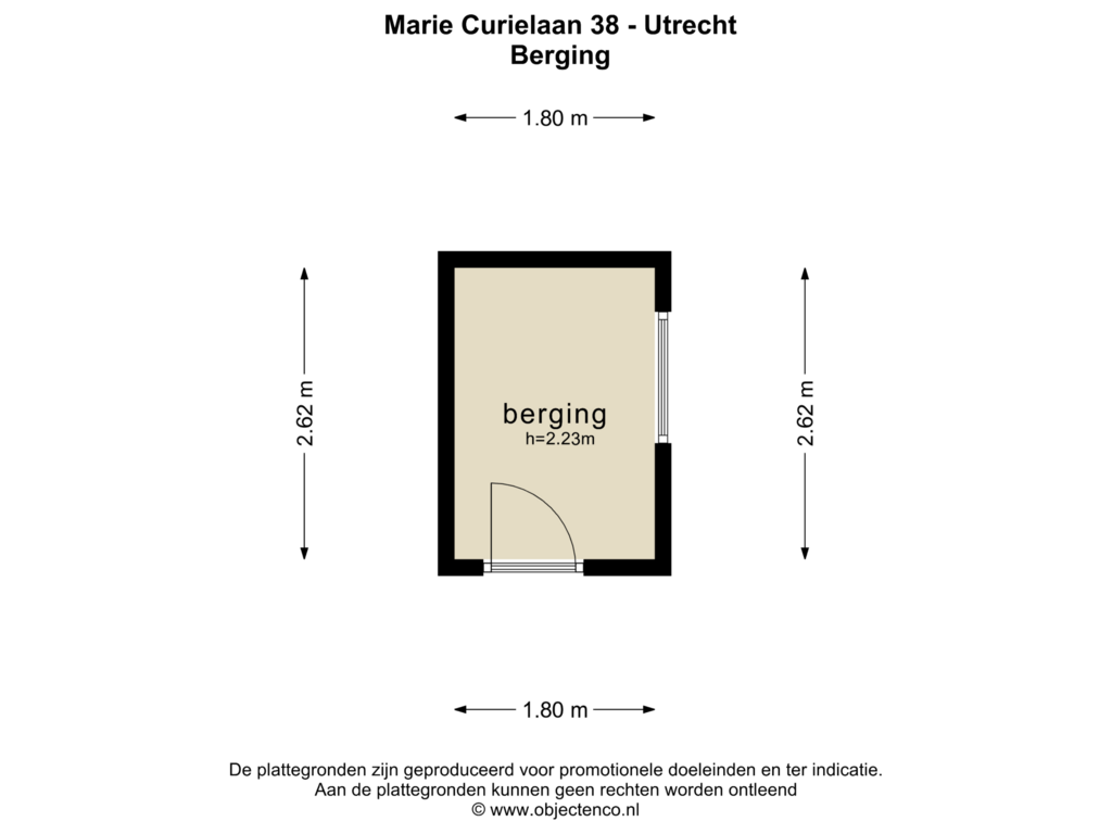 Bekijk plattegrond van BERGING van Marie Curielaan 38