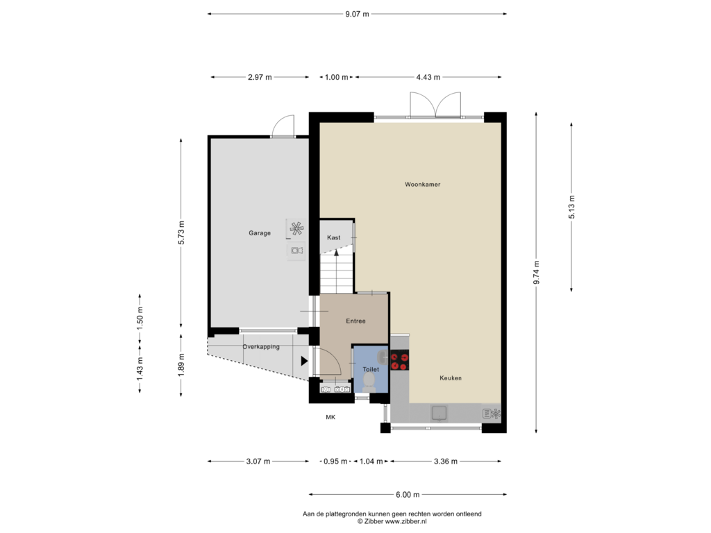 Bekijk plattegrond van Begane Grond van Prinses Margrietstraat 4