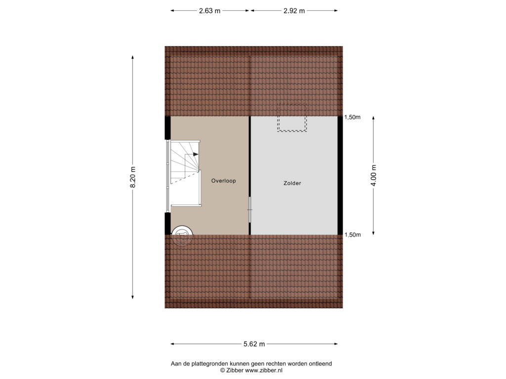 Bekijk plattegrond van Zolder van Prinses Margrietstraat 4