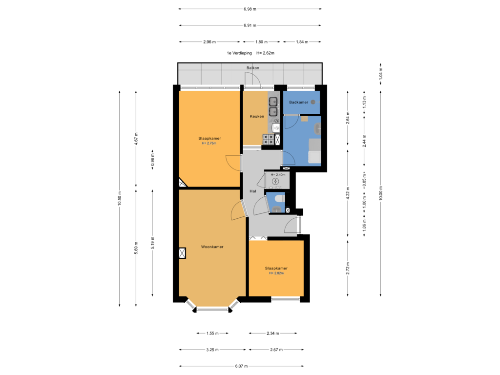 Bekijk plattegrond van 1e Verdieping van Reinwardtstraat 85