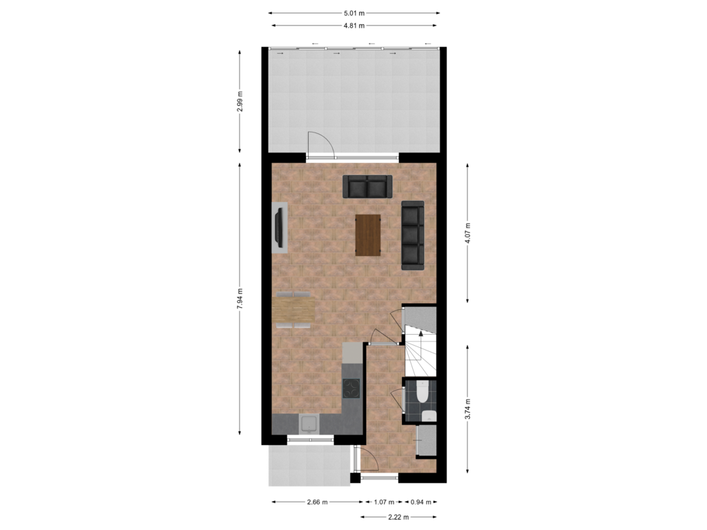 Bekijk plattegrond van Begane grond van Renesselaan 32