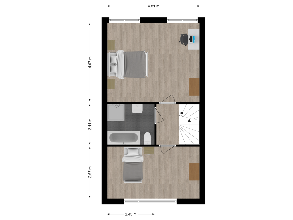 Bekijk plattegrond van Eerste verdieping van Renesselaan 32