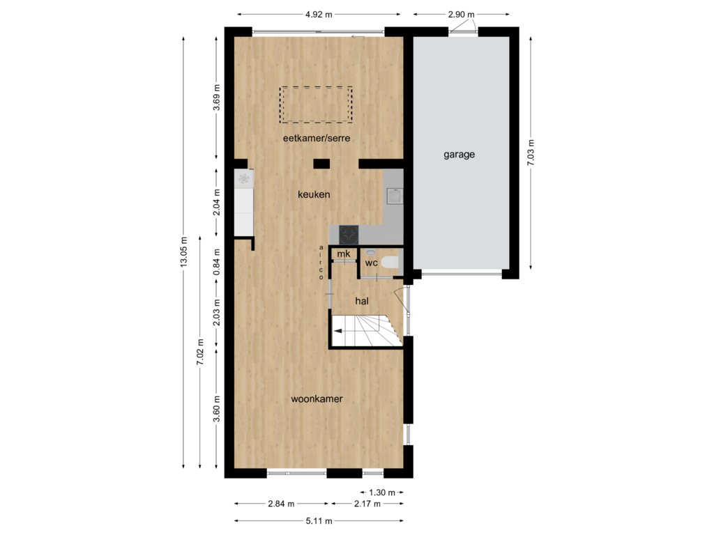 View floorplan of Begane grond of Marsstraat 20