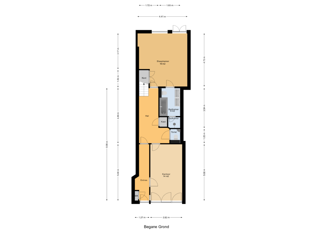 Bekijk plattegrond van Begane Grond van Peperstraat 82