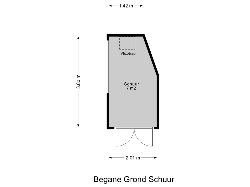 Bekijk plattegrond van Begane Grond Schuur van Peperstraat 82