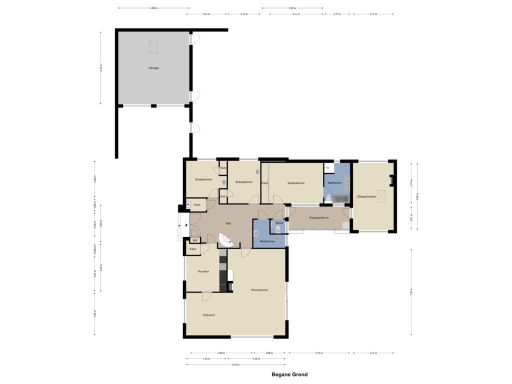 Bekijk plattegrond van Begane Grond van 't Laar 15