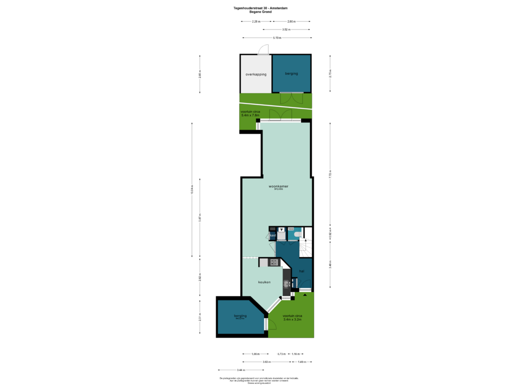 Bekijk plattegrond van Begane Grond van Tegenhouderstraat 30