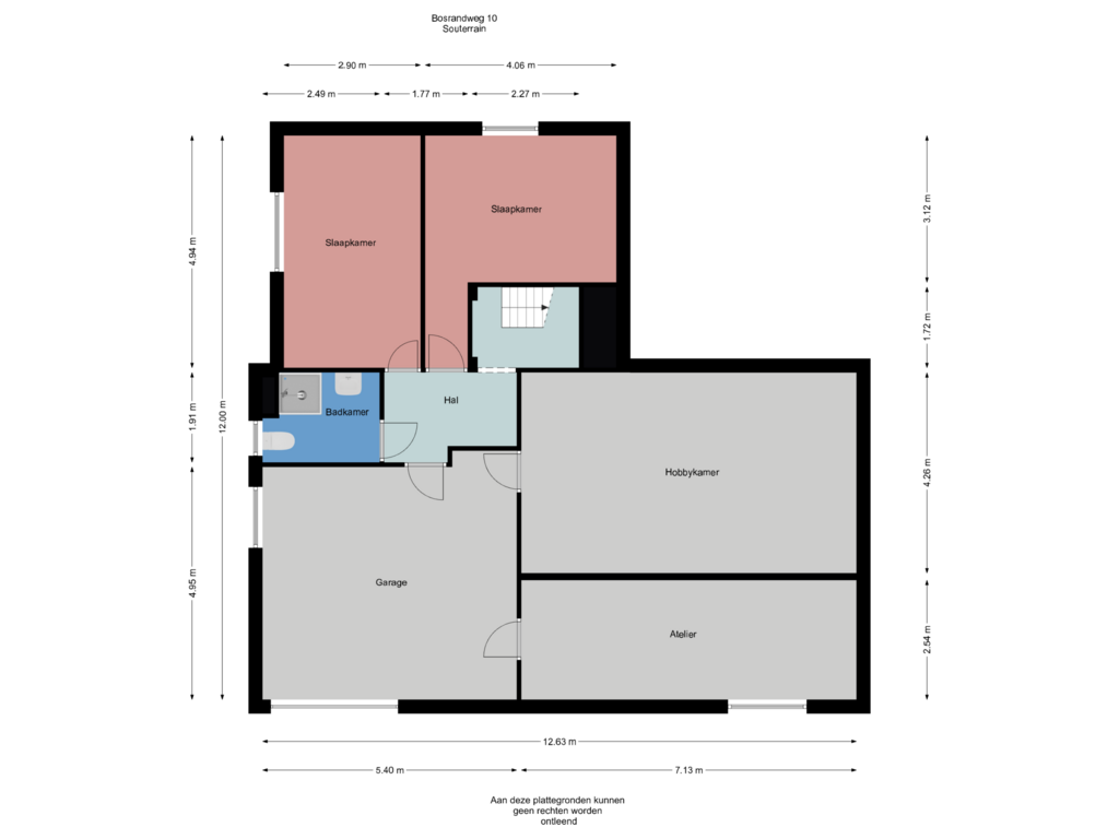 View floorplan of Soutterain of Bosrandweg 10