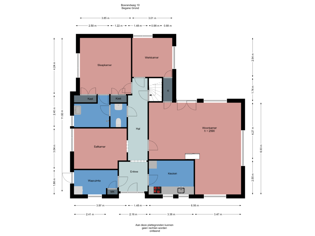 View floorplan of Begane Grond of Bosrandweg 10